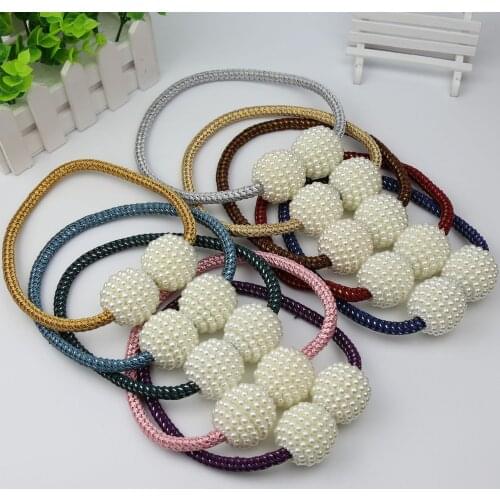 1x Pearl Magnetic Curtain Clip Curtain Holders Tieback Buckle Clips Hanging Ball Buckle Tie Back Curtain Accessories Home Decor