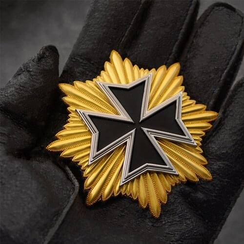 Maltese Iron Cross Badge Metal Knight Medal Marshal Honor Brooch Pin Souvenir Gifts