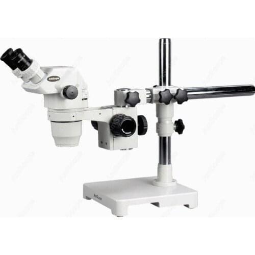 Ultimate Zoom Microscope--AmScope Supplies 2X-225X Ultimate Zoom Microscope with Single-Arm Boom Stand