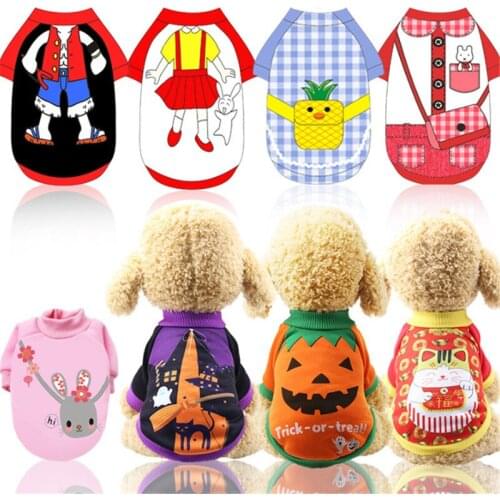 Cute Pet Clothes Spring Autumn Pets Dogs Clothing For Dogs Cotton Classic Puppy Dogs Coat Pet Overalls Cat Chihuahua Clothes