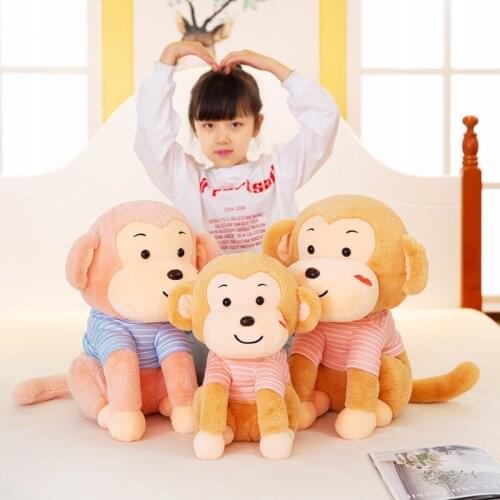 Cute Stuffed Animal Monkey Doll Lovely Plush Toys Birthday Present For Kids