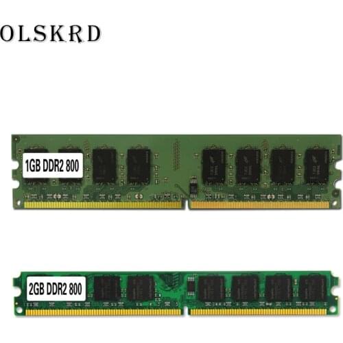 Olskrd PC RAM Memoria Module Desktop DDR2 1GB 2GB PC2 6400 800Mhz For Desktop PC ddr2 800 MHZ (For intel amd) High Compatible