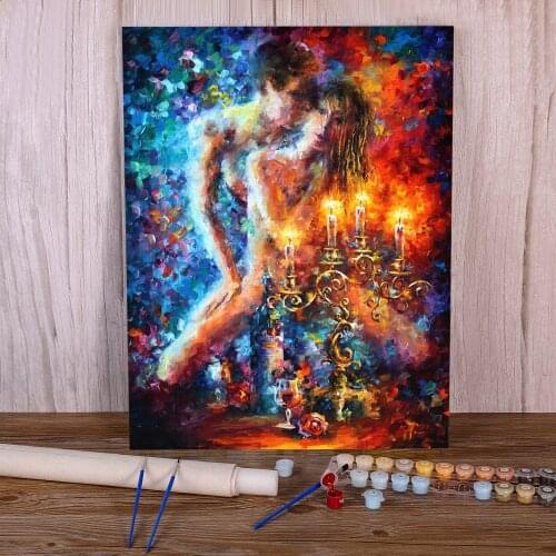 Candles Love DIY Painting By Numbers Kit Oil Paints 40*50 Boards By Numbers Decoration Crafts For Adults Handiwork Art