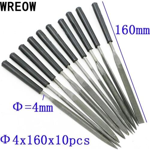 10Pcs Woodworking Sculpting Craft Carving Rasp Needle File Hand File Set For Metal Glass Marble 140mm 160mm 180mm