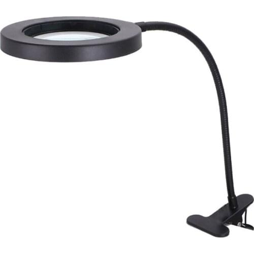 Table Lamp Clip-on Magnifying Glass 10X Reading Repair Beauty Eyebrow 72 Lamp Beads 3 Colors Lighting 9 Levels Adjustment