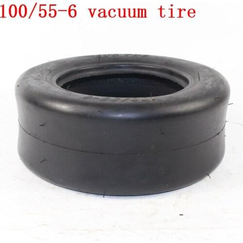 Newest 100/55-6 Slick Vacuum Tire 10 inch Tubeless Tire suitable for 6 inch hub Electric Scooter Go Karts ATV Quad Bike OFF-Road