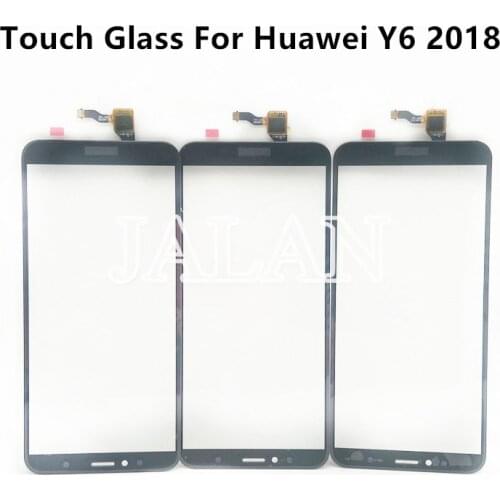 2PCS Touch For huawei Y6 2018 Phone Glass Digitizer Panel Front Glass Touch Screen Touch Screen Sensor Adhesive