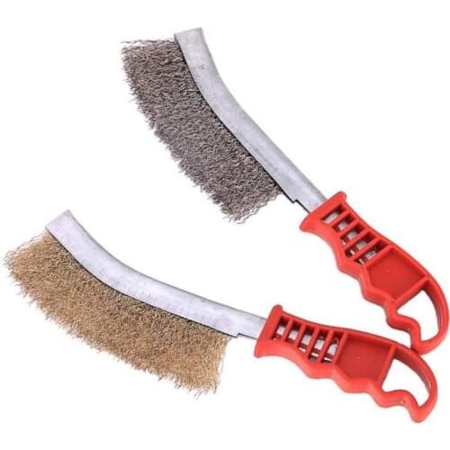 Steel Wire Brush Barbecue Cleaning Stainless Steel Wire Iron Brush Small Steel Copper Brush Derusting Brushsteel Cleaning Supply