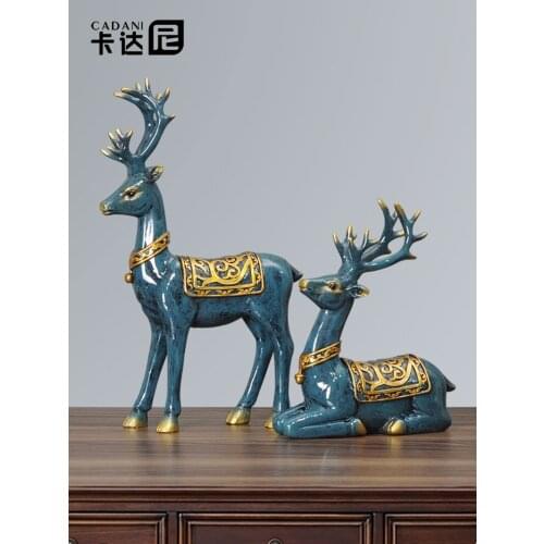Fortune Deer Living Room Wine Cabinet Wine Rack Decoration Home Creative decorations for home