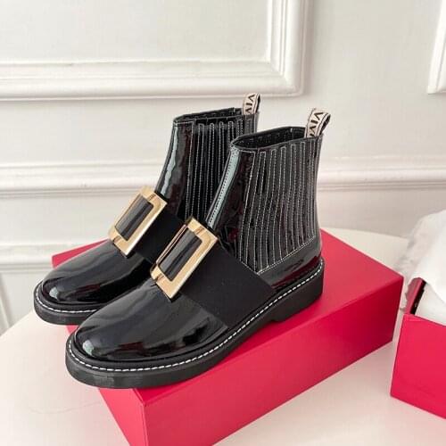 High Quality Luxury Women Boots Crystal Embellished Shoes Ankle Boots Platform Shoes Women Runway Chelsea Boots