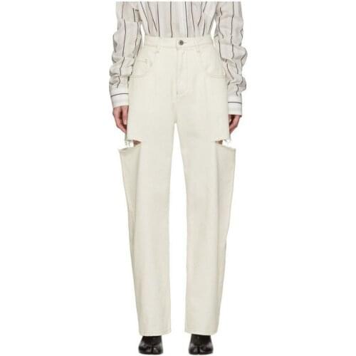 Europe Long Jeans Women Cotton Solid Color Wild Casual Ladies Jeans New 2020 Spring and Summer Wide Leg Pants U695