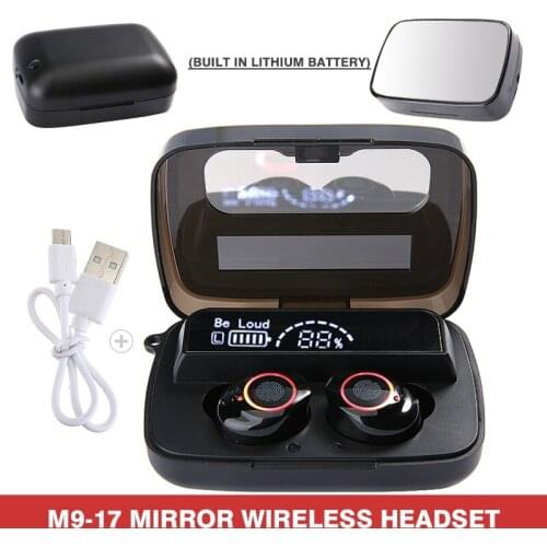 For Running Walking Fishing 1Pair Waterproof LED Mirror Display Earphone Wireless bluetooth 5.1 Sport Earphones Pohiks