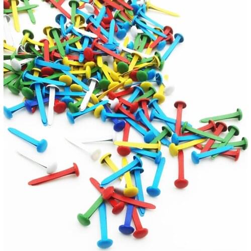 100PCS Round Head Spikes White Color Metal Brads Scrapbooking Embellishment For DIY Craft Accessories Home Decoration SC145