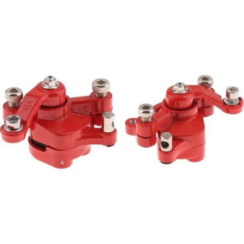 2 Pcs Red Disc Brake Caliper Replaced Pad-Easy Install Universal Suitable for 49cc Dirt Mini Pocket Bike Scooter