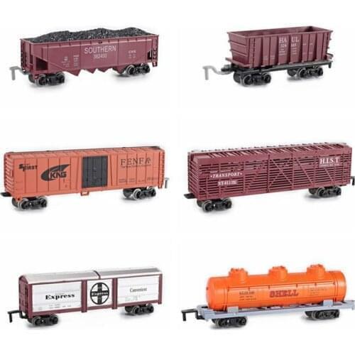 2pcs Plastic TTrain Container Railroad Layout General Train Accessories Tanker Freight Coal Carriage Passager Car