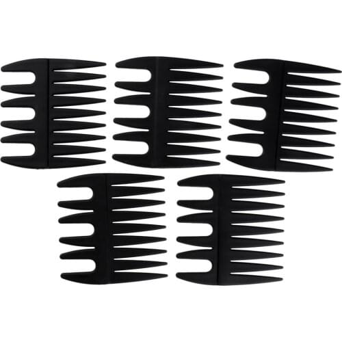 2-in-1 Afro Pick Comb Curly Hair Brush Salon Hairdressing Styling Tools 5Pcs