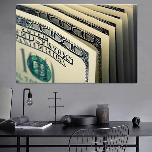 Large Version 100 Dollar Bill Nordic Canvas Art Print Painting Posters Wall Pictures For Living Room Bedroom Office Home Decor