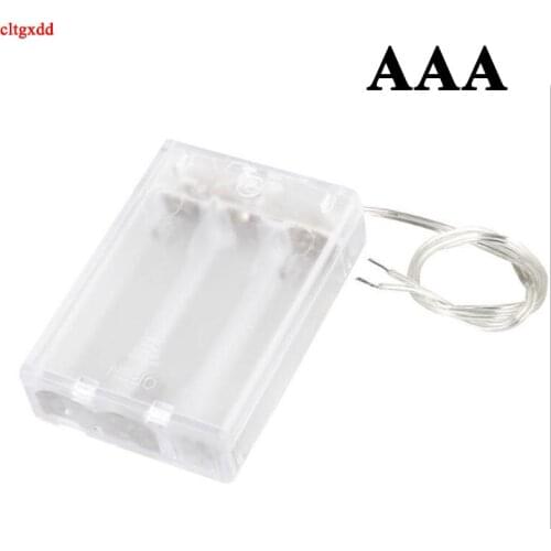Cltgxdd 1pcs 2X 3X AAA Battery Holder Box Case With Switch New 3A Battery Holder Box Case With Switch Transparent