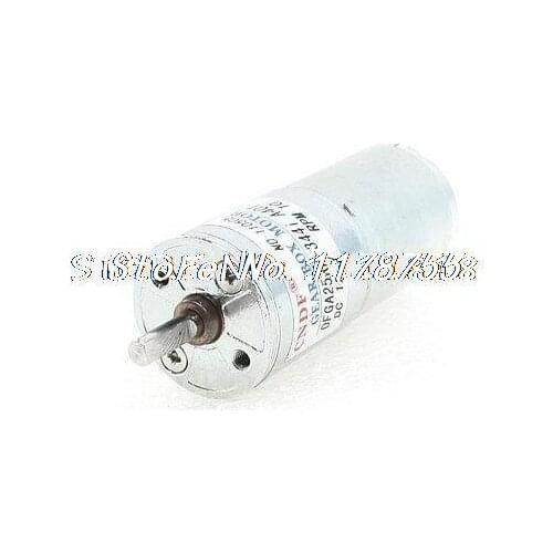 DC 12V 10RPM 2 Pins Speed Reducing Power Geared Motor 4mm x 11mm