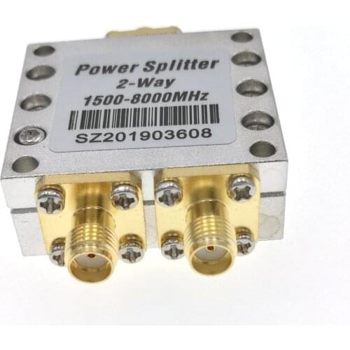 Power Divider 1500~8000Mhz 2 Way RF Power Splitter Combiner w/SMA Female Connector High Frequency 1.5-8Ghz