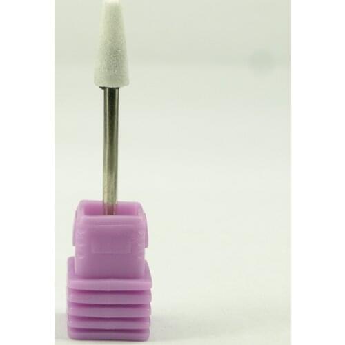 1pcs High Quality Ceramic Stone Nail Drill Bits For Professional Electric Manicure Machines Pedicure Nail Art Salon white-stone