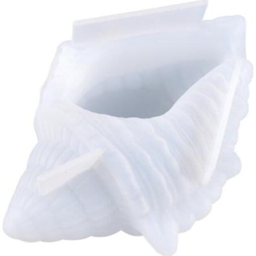 Crystal Epoxy Resin Mold Conch Storage Box Silicone Mould DIY Crafts Container Making Tool