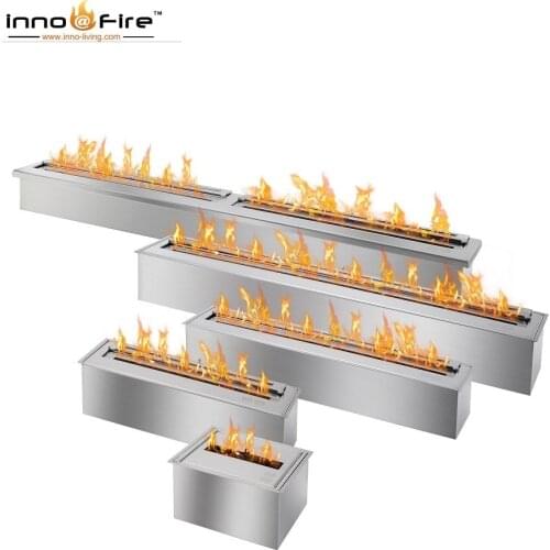 Inno living fire 36 inch bioethanol fireplace burner stainless steel
