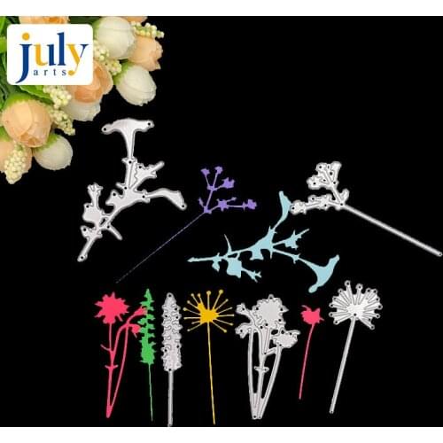 Julyarts Morning Glory Dandelion Ginkgo Biloba L Embossing Cutting Dies Stencils DIY Scrapbooking Card Album Photo Template