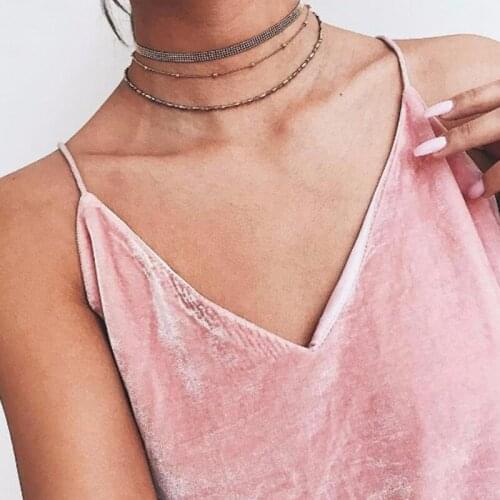 HebeDeer Choker Necklace Chain Women Necklaces Jewelry Multilayer Lovers Silver Color Pendant Bohemia Trendy Girl Collier
