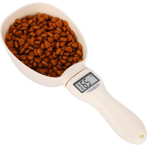 800g /250ml Pet Food Scale Cup Dog Cat Feeding Bowl Kitchen Scale Spoon Measuring Scoop Cup Portable with LED Display Dog Feeder