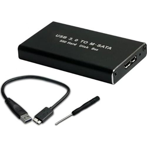 MSATA to USB 3.0 Hard Disk Drive SSD Enclosure Adapter Cable Case Aluminum Box hdd 2.5 box