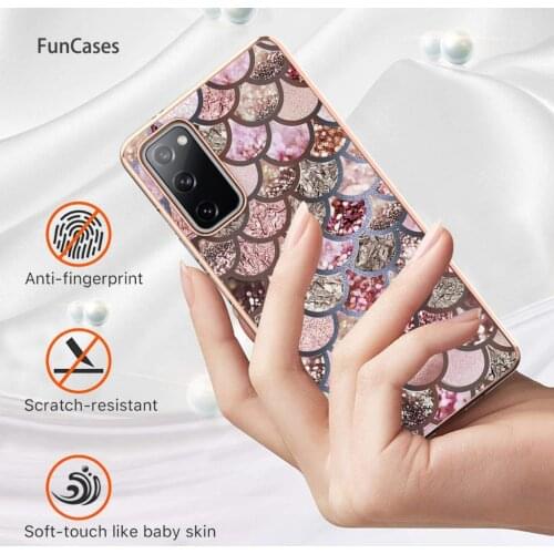 Purple Flower Soft Silicone Phone Case For Samsung S20 Fan Edition Telephone Capa Cover sFor Galaxy telefon S20 Lite FE S20FE 5G