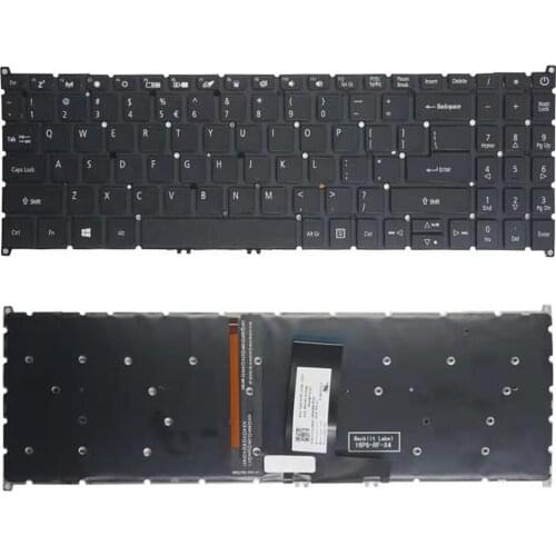 New US Keyboard For Acer Swift 3 SF315-51 SF315-51G N17P4 A515-52 A515-53 A515-54 laptop US Keyboard No-Frame Black Backlight