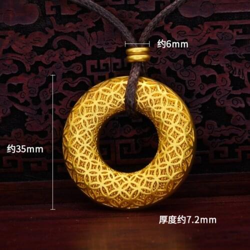 14k gold real gold Necklace For Women Men Chain Necklaces Pendant luxury Jewelry Choker Bijoux Collier Femme peace Talisman