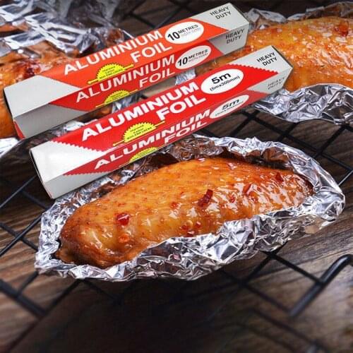 Food Grade Barbecue Aluminium Foil Pan Heat-resistant Barbecue Paper Baking Outdoor Barbecue Aluminum Foil Household Oven Baking
