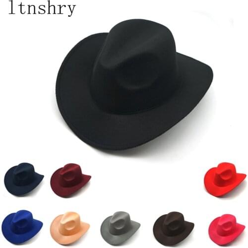 Winter Autumn 2020 Imitation Woolen Women Men Ladies Big side Fedoras Top Hat Jazz Caps European American Round Caps Bowler Hats