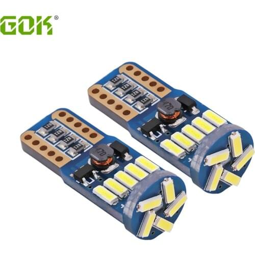 100pcs T10 led canbus T10 15led 4014 smd LED No OBC Error 194 168 W5W T10 15smd canbus non polarity LED Wedge bulb car-styling