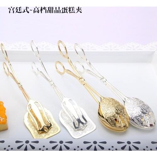 High grade gold plated American Cake bakery Hotel Buffet dessert tableware