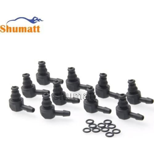 110 Series Diesel Common Rail Parts Fuel Injector Return Oil Backflow Plastic Two-way Joint Pipe