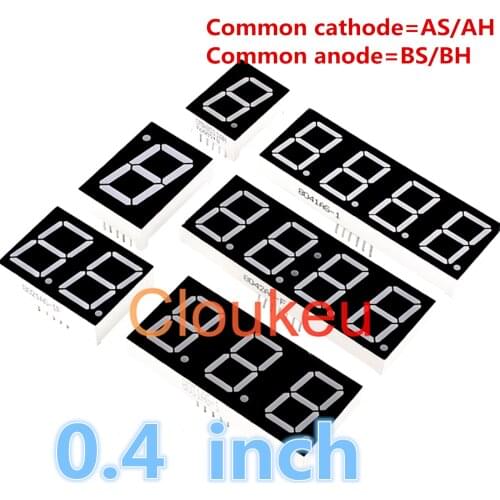 0.4 inch Red Digital Tube LED clock number Light Common cathode Common anode AS AH BS BH