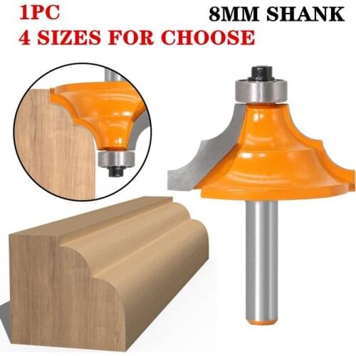 1pc 8mm Shank 2 Flute Wavy Edge Molding Router Bit Woodworking Router Bits C3 Carbide Tipped Wood Cutting Tool