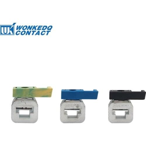 10Pcs AKG4 Bus Bar Connection Screw Blue Black Yellow/Green Ground Wire Electrical Connector Busbar Terminal Block AKG 4