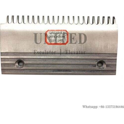 10pcs Escalator Aluminum Comb Plate S655B609 H03 L206mm W106mm Hole Space 145mm 22Teeth LEFT
