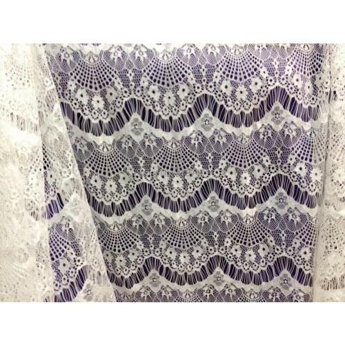 155cm Width One Yard High Quality French Eyelash Fabric In White Garment Accessories Home Decor Costume Design