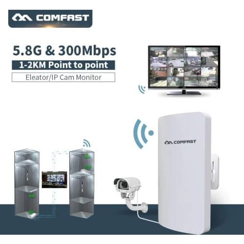 2Pcs Comfast E120A Outdoor Wireless router 5G 300M WIFI signal booster Amplifier Network bridge 11dBi Antenna wi fi access point