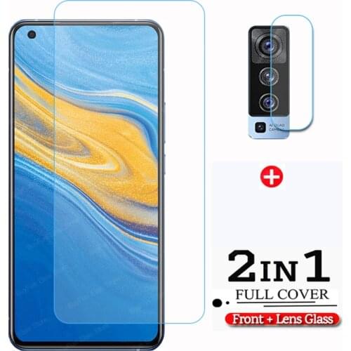 2 in 1 Tempered Glass On For Vivo X50 Screen Protector For Vivo X50 X 50 Full Cover Protective Glass HD Film
