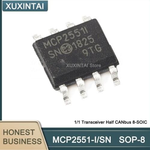 20pcs/lot MCP2551-I/SN SOP-8 MCP2551 High speed CAN transceiver IC In Stock