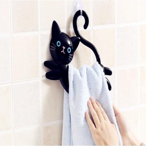 2017 Cartoon creative towel toilet without punching hand washing towel bath towel ring sucker rod