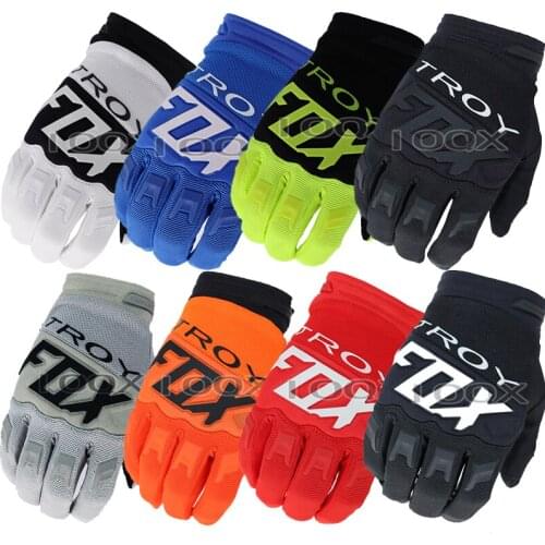 2020 Troy Fox MX ATV Gloves Motocross Motorbike Mountain Bicycle Offroad Scooter Street Moto Racing Gloves