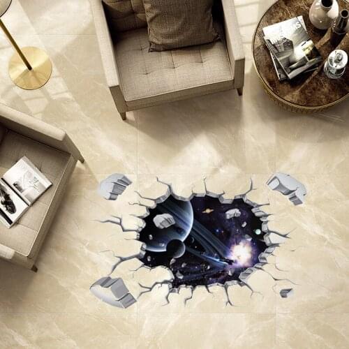 3D wall sticker hole spaceship black hole creative home living room decoration wall decal room decor Vinyl wallpaper sticker